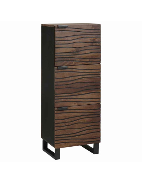 Highboard in Legno di Noce Marrone 40 x 33.5 x 110 cm