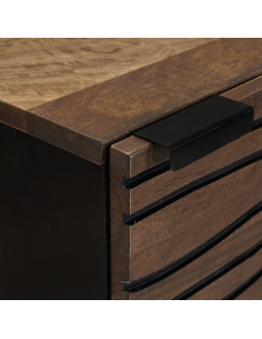 Credenza Marrone 40 x 33 x 110 cm legno massello di mango 2