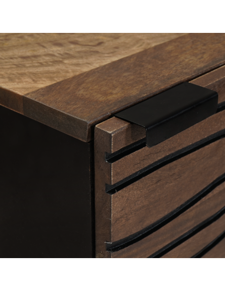 Highboard in Legno di Noce Marrone 40 x 33.5 x 110 cm
