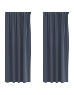 Tende Blackout con Anelli 2 pcs Antracite 245 x 140 cm