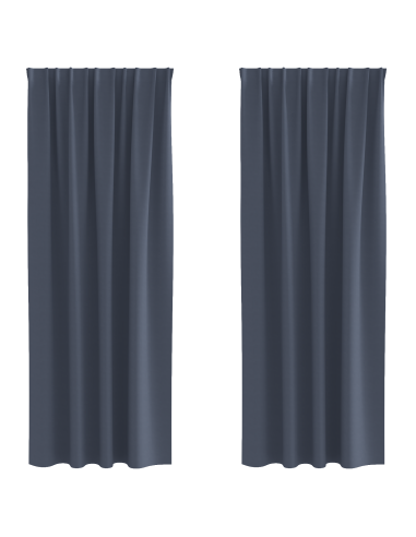 Tende Blackout con Anelli 2 pcs Antracite 245 x 140 cm
