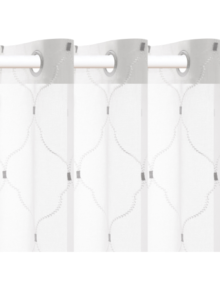 Tende 2 pcs Bianco 140 x 245 cm Poliestere