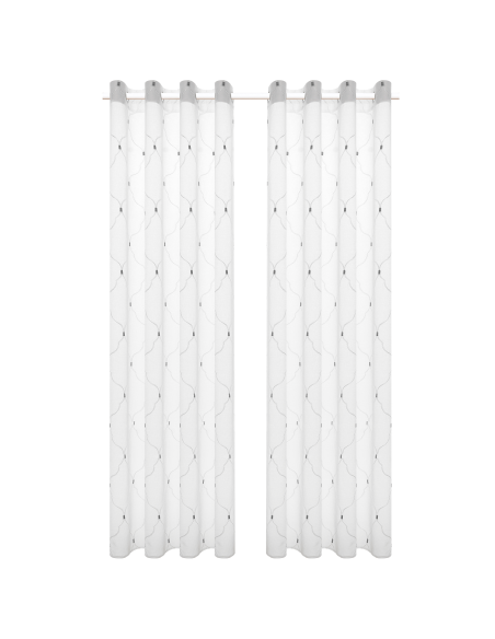 Tende 2 pcs Bianco 140 x 245 cm Poliestere