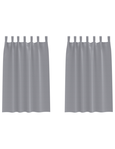 Tende Blackout con Anelli 2 pcs Grigio chiaro 175 x 140 cm