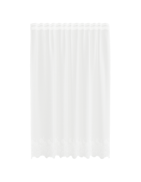 Tenda in Pizzo con tende Bianco 150 x 220 cm Poliestere