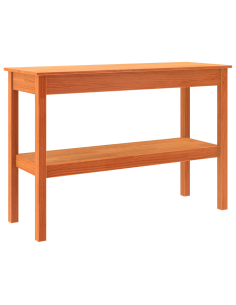 Tavolo consolle con lo scaffale Cera marrone 110 x 40 x 75 cm 2