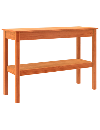 Tavolo consolle con lo scaffale Cera marrone 110 x 40 x 75 cm