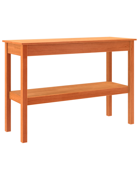 Tavolo consolle con lo scaffale con archiviazione Cera marrone 110 x 40 x 75 cm
