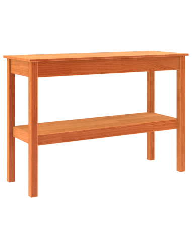 Tavolo consolle con lo scaffale Cera marrone 110 x 40 x 75 cm