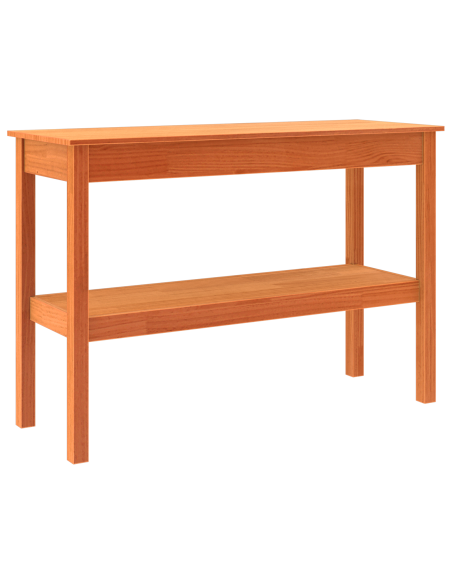 Tavolo consolle con lo scaffale con archiviazione Cera marrone 110 x 40 x 75 cm