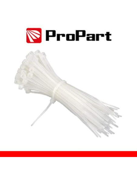 PROPART FASCETTE ELETTRICISTA NYLON 4,8X200MM BIANCO 100PZ