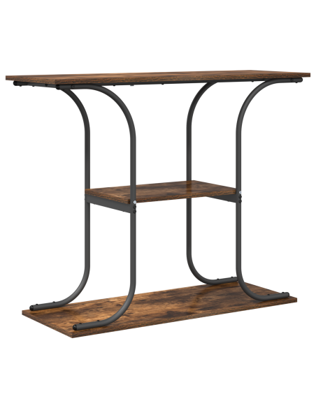 Tavolo consolle con lo scaffale Rovere fumé 101 x 35 x 80,5 cm