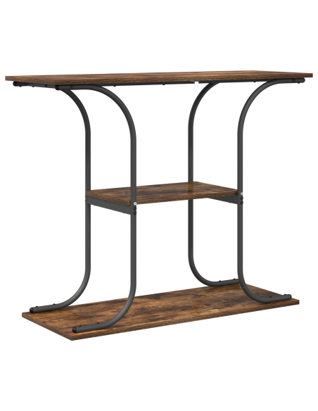 Tavolo consolle con lo scaffale Rovere fumé 101 x 35 x 80,5 cm