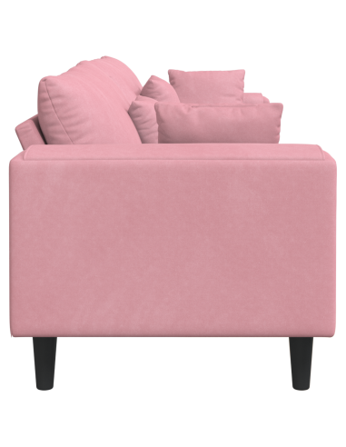 Divano con cuscino Rosa 250 x 77 x 76 cm Velluto