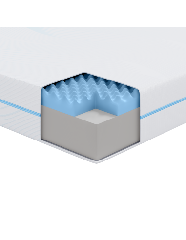 Materasso Bianco 90 x 200 cm Tessuto Jacquard