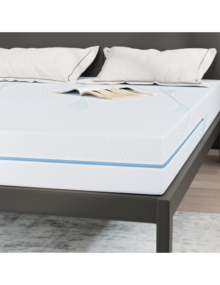 Materasso Bianco 140 x 200 cm Tessuto Jacquard