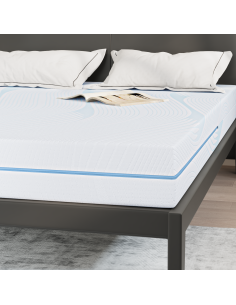 Materasso Bianco 160 x 200 cm Tessuto Jacquard 2