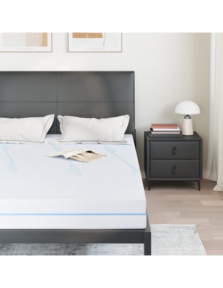 Materasso Bianco 160 x 200 cm Tessuto Jacquard