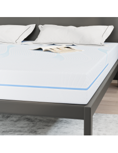 Materasso Bianco 180 x 200 cm Tessuto Jacquard 2