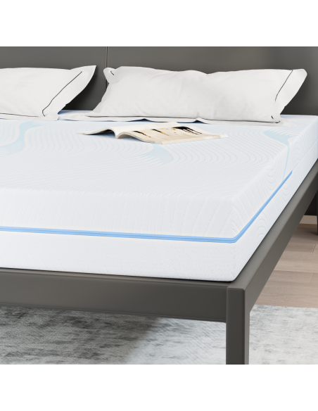 Materasso Bianco 180 x 200 cm Tessuto Jacquard