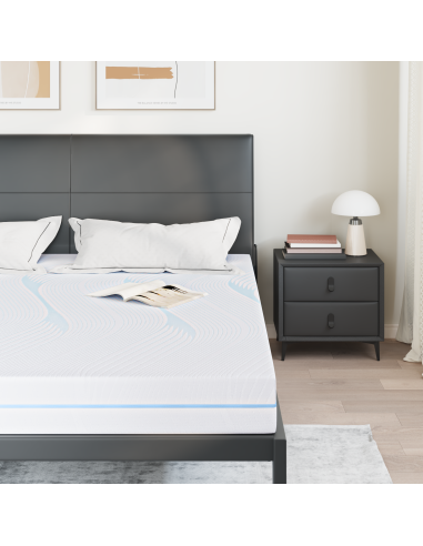 Materasso Bianco 180 x 200 cm Tessuto Jacquard