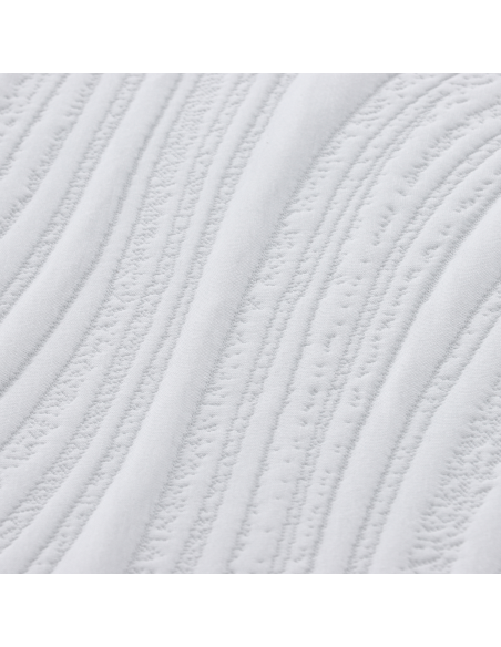 Materasso Bianco e Grigio 80 x 200 cm Tessuto Jacquard