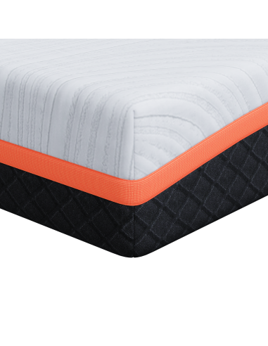 Materasso Bianco e Grigio 80 x 200 cm Tessuto Jacquard