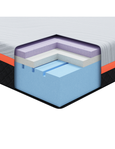 Materasso Bianco e Grigio 120 x 200 cm Tessuto Jacquard