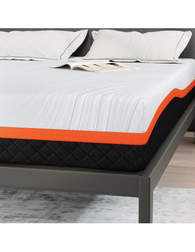 Materasso Bianco e Grigio 140 x 190 cm Tessuto Jacquard