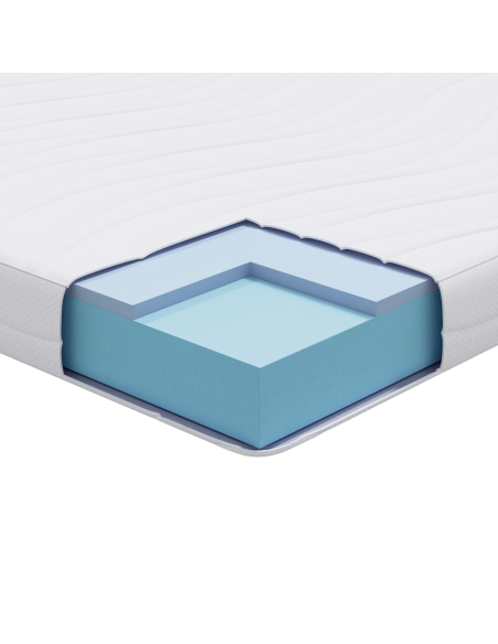 Materasso Bianco 80 x 200 cm Tessuto Jacquard