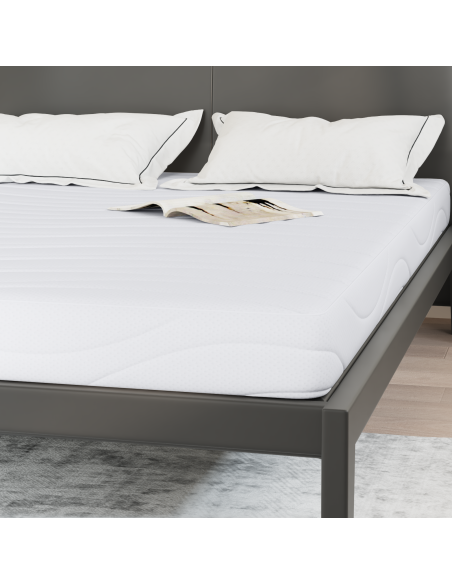 Materasso Bianco 140 x 190 cm Tessuto Jacquard