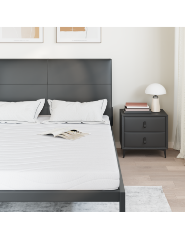 Materasso Bianco 140 x 190 cm Tessuto Jacquard