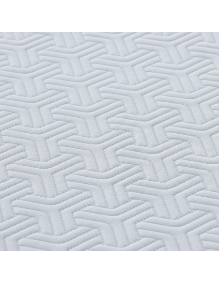 Materasso Bianco e Grigio 70 x 200 cm Tessuto Jacquard