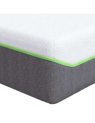 Materasso Bianco e Grigio 90 x 200 cm Tessuto Jacquard