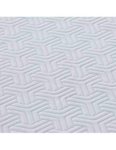 Materasso Bianco e Grigio 100 x 200 cm Tessuto Jacquard