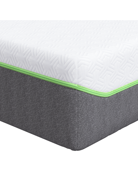 Materasso Bianco e Grigio 100 x 200 cm Tessuto Jacquard