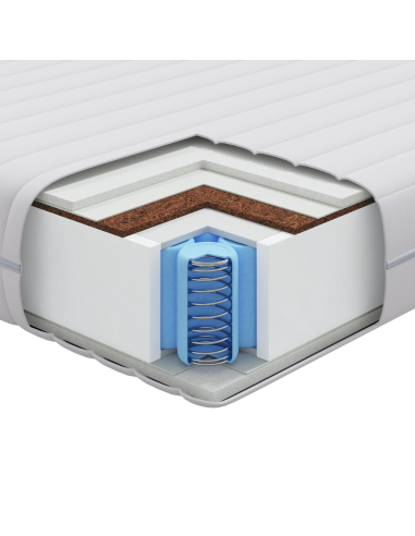 Materasso Bianco 90 x 200 cm Molle Insacchettate