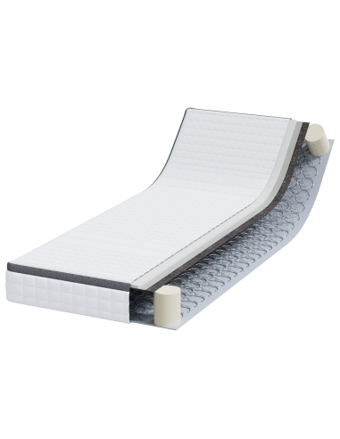 Materasso Bianco e Grigio 80 x 200 cm Molla Bonell