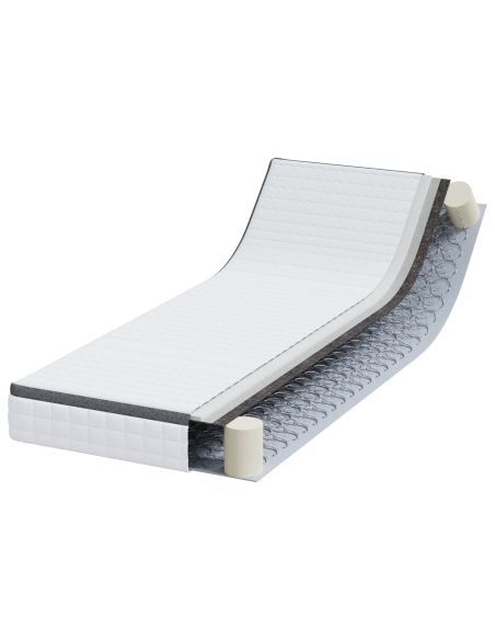 Materasso Bianco e Grigio 80 x 200 cm Molla Bonell