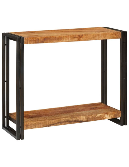 Tavolo consolle 90 x 33 x 75 cm Legno massello di mango ruvido