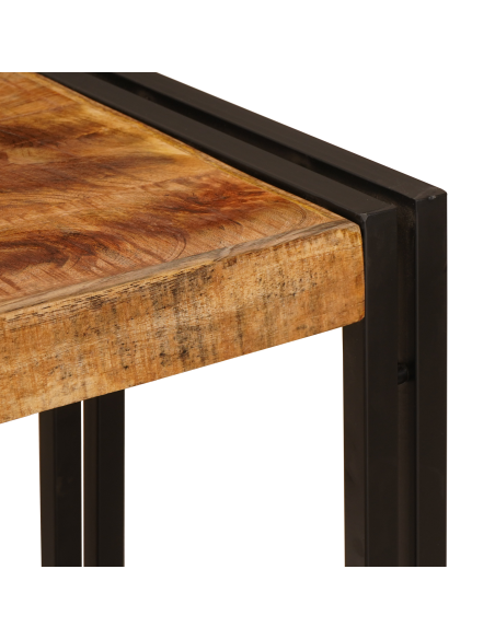 Tavolo consolle 90 x 33 x 75 cm Legno massello di mango ruvido