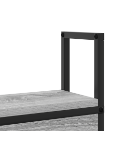 Testiera con Stazione di Carica e Storage Grigio sonoma 160 cm 2