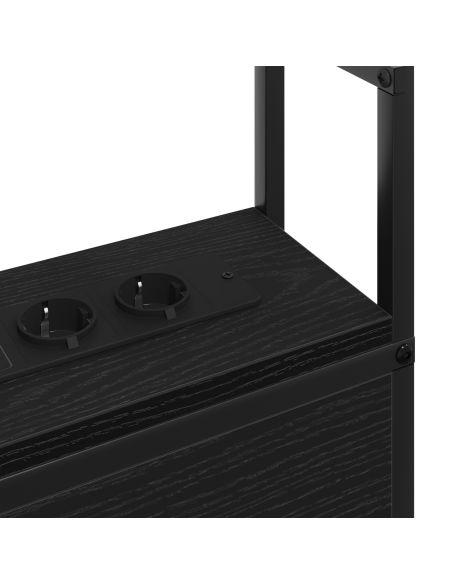 Testata contenitore Rovere nero 180 cm Legno multistrato