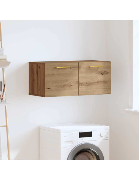 Armadietto a muro rovere artigianale 80 x 36.5 x 35 cm