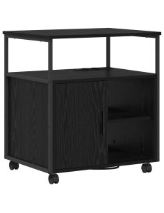 Cabina con Stazione di Ricarica Rovere Nero 61 x 46 x 67 cm 2