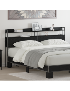 Testata contenitore Rovere nero 200 cm Legno multistrato