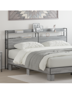 Testata contenitore Grigio sonoma 200 cm Legno multistrato