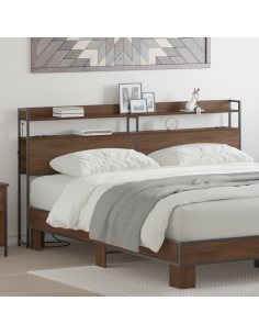 Testata contenitore Rovere marrone 200 cm Legno multistrato