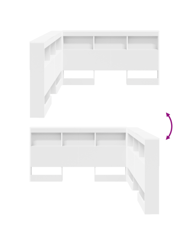 Testata contenitore Bianco 135 cm Legno multistrato