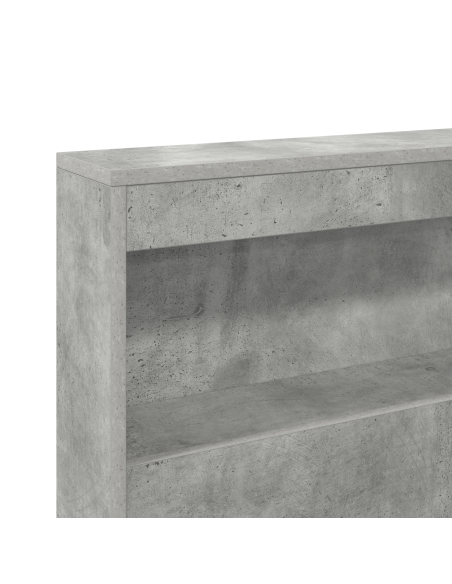 Testata contenitore Grigio cemento 135 cm Legno multistrato